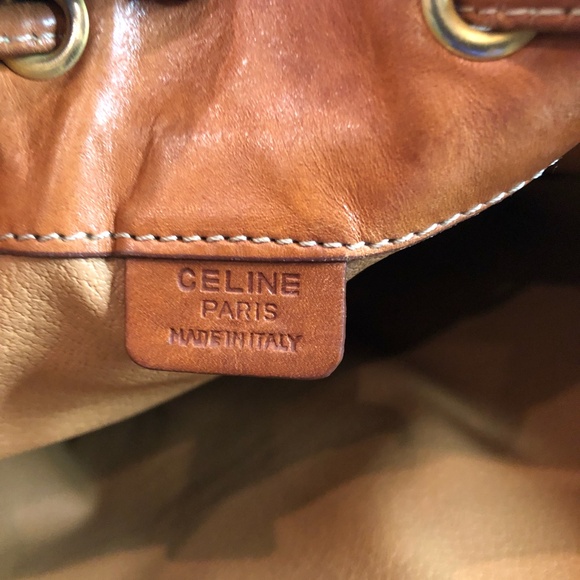 Celine Brown Macadam Bucket Shoulder Bag Sku#83964 - Picture 7 of 10